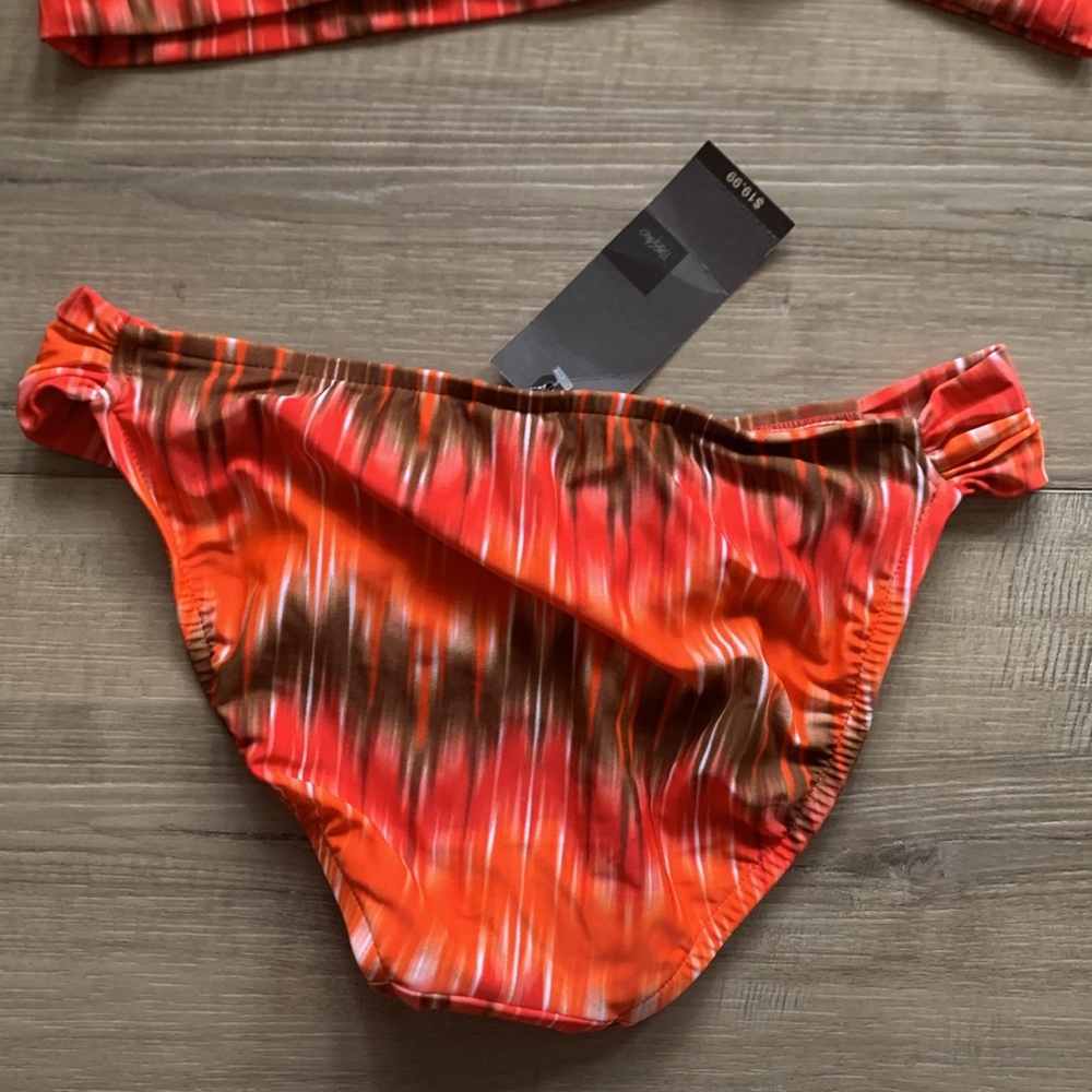 NWT Target Mossimo Orange and Brown Bikini Bottoms S Top & M Bottom - Picture 11 of 14